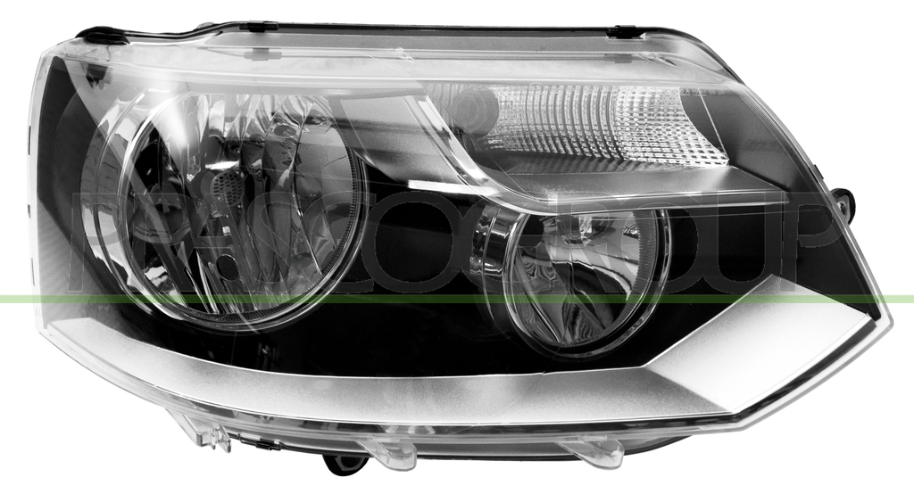 HEADLAMP RIGHT H7+H15 ELECTRIC-WITH MOTOR