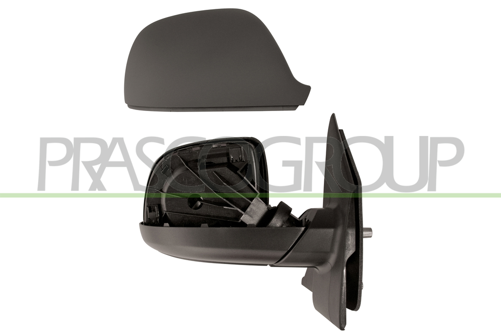 DOOR MIRROR RIGHT-MANUAL-BLACK-CONVEX-CHROME