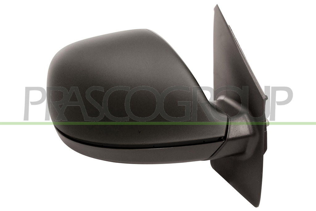 DOOR MIRROR RIGHT-ELECTRIC-BLACK-HEATED-CONVEX-CHROME-5 PINS 12H5P