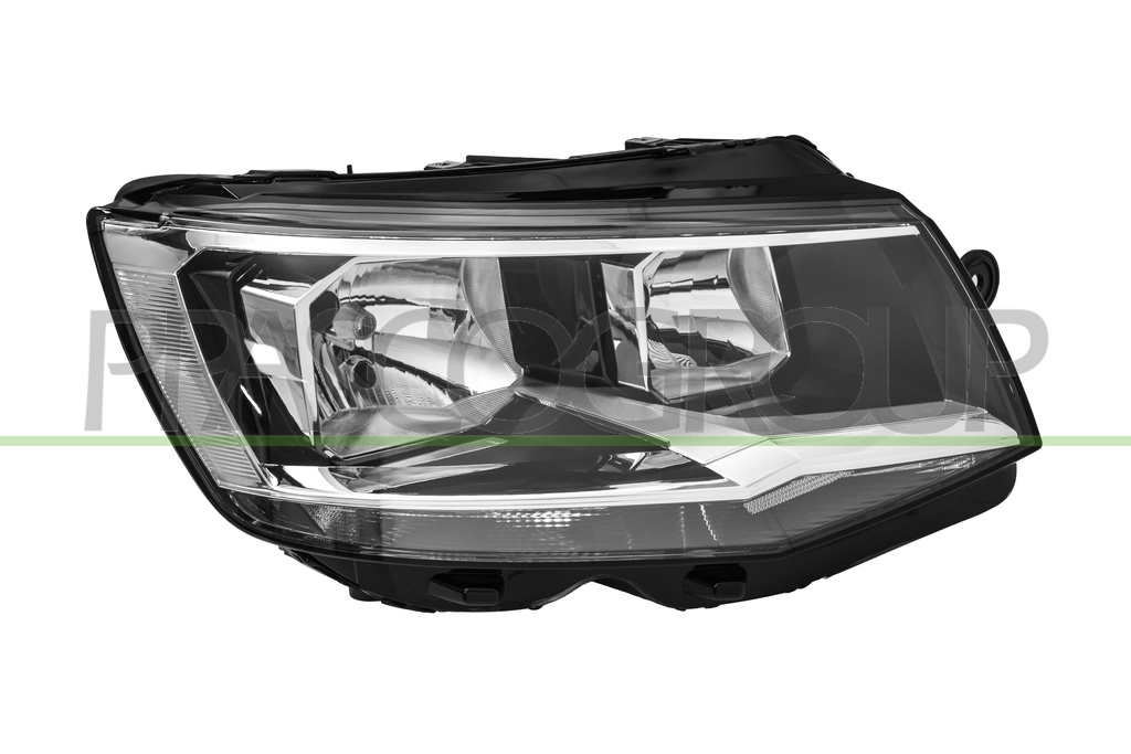 PHARE DROIT H7+H7-ELECTRIQUE-AVEC MOTEUR-NOIR-AVEC BORD CHROME'-MONTAGE VALEO