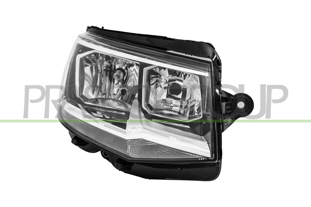 PHARE DROIT H7+H7-ELECTRIQUE-AVEC MOTEUR-NOIR-AVEC BORD CHROME'-MONTAGE VALEO