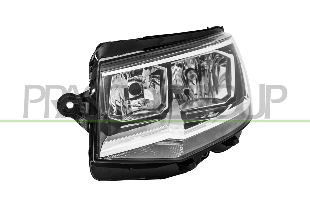 OPTICA IZQUIERDA H7+H7-ELECTRICA-CON MOTOR-NEGRA-CON BORDE CROMADO-MONAJE VALEO