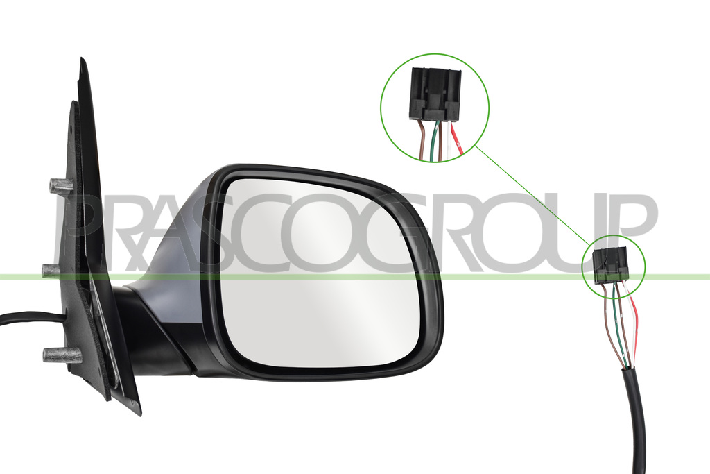 ESPEJO DERECHO ELECTRICO-TERMICO-IMPRIMADO-CONVEXO/CROMADO
