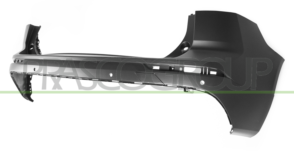 REAR BUMPER-PRIMED-WITH PDC+SENSOR HOLDERS-WITH PARK ASSIST-WITH TOW HOOK COVER