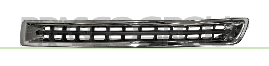 BUMPER GRILLE LEFT-BLACK-WITH CHROME FRAME