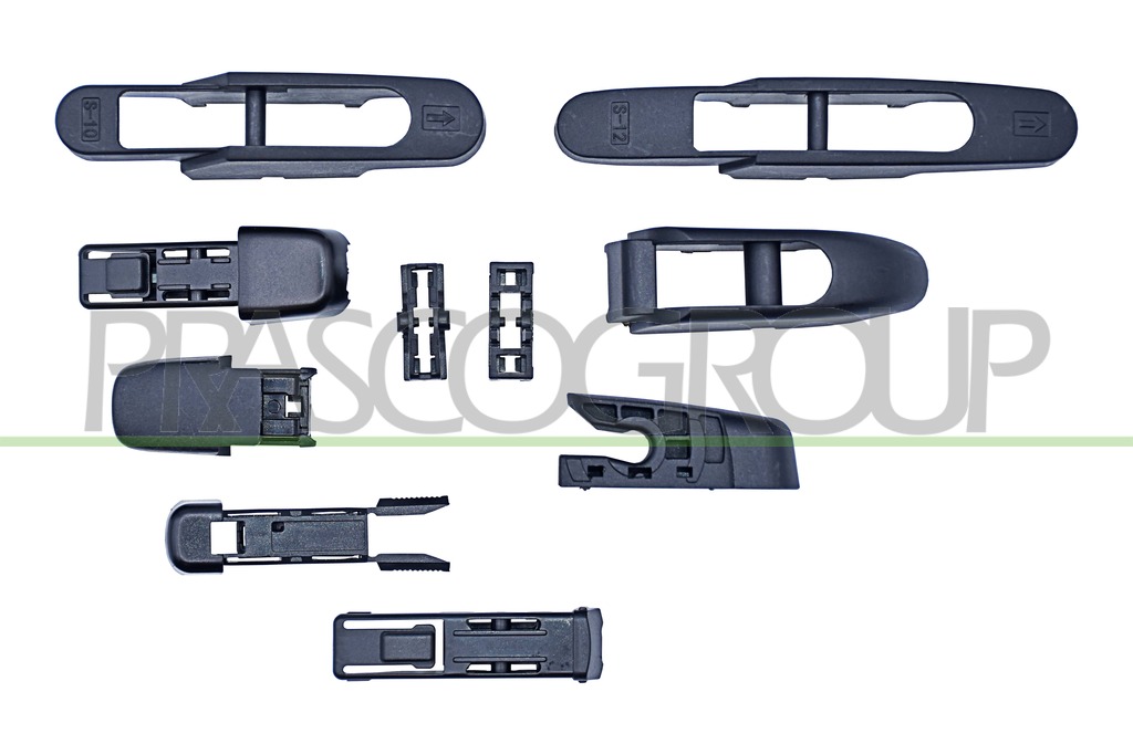 REAR WIPER BLADE-FLAT BLADE-18"/450 mm-10 ADAPTERS