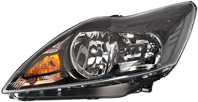 HALOGEN-HEADLIGHT - FOR E.G. FORD FOCUS II (DA_, HCP, DP) - TITANIUM - BLACK - FOR RIGHT-HAND TRAFFIC - LEFT