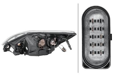HALOGEN-HEADLIGHT - RIGHT - FOR E.G. FORD FOCUS II (DA_, HCP, DP)