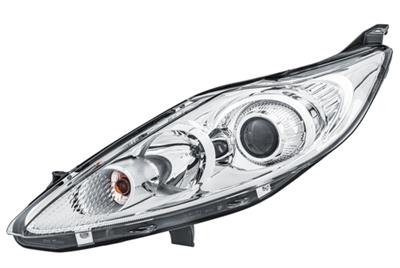 FF/DE/HALOGEN-HEADLIGHT - FOR E.G. FORD FIESTA VI (CB1, CCN) - GHIA, SPORT - CHROME - ECE - FOR RIGHT-HAND TRAFFIC - LEFT