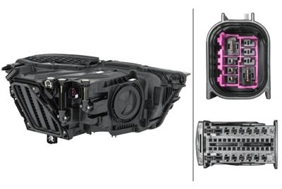 MATRICE-PROJECTEUR PRINCIPAL - POUR P.E. AUDI Q3 (F3B, F3N) - ECE - POUR CIRCULATION ñ DROITE - GAUCHE