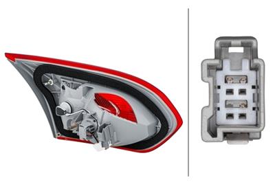 HECKLEUCHTE - GLœHLAMPE - INNERER TEIL - RECHTS - FœR U.A. FORD FOCUS III SALOON