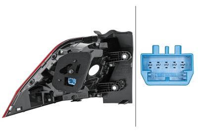 PILOTO POSTERIOR - LED - PARTE EXTERIOR/PARTE SUPERIOR - DERECHA - POR EJ. VW TI