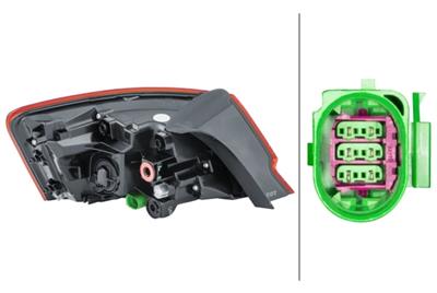 HECKLEUCHTE - LED - ÿUSSERER TEIL - RECHTS - FUER U.A. AUDI A3 (8V1, 8VK)