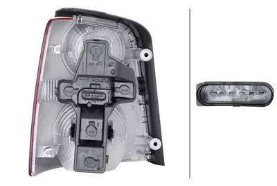 REARLIGHT - BULB - CRYSTAL CLEAR/RED - FOR E.G. VW TOURAN (1T1, 1T2) - ECE/CCC - RIGHT
