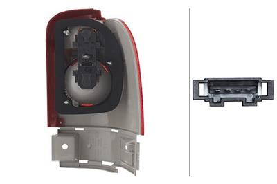 REARLIGHT - BULB - CRYSTAL CLEAR/RED - OUTER SECTION - FOR E.G. VW SHARAN (7M8, 7M9, 7M6) - ECE/CCC - LEFT
