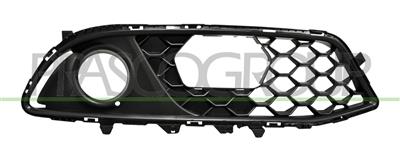 BUMPER GRILLE RIGHT-BLACK-WITH FOG LAMP HOLE-WITH HOLE FOR RADAR