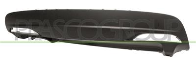 REAR BUMPER SPOILER-PRIMED-WITH CUTTING MARKS FOR PDC-WITH TOW HOOK COVER