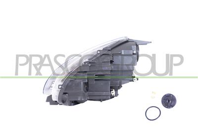 PROIETTORE DESTRO H7+H1-ELETTRICO-CON MOTORE-CON LUCE DIURNA-NERO-LED