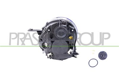 PROIETTORE DESTRO H7+H1-ELETTRICO-CON MOTORE-CON LUCE DIURNA-NERO-LED