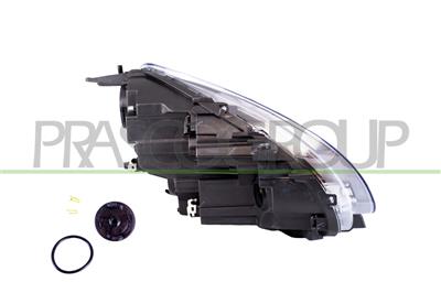 SCHEINWERFER LINKS-H7+H1-MIT LWR-MIT MOTOR-MIT TAGFAHRLICHT-SCHWARZ-LED