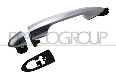 FRONT DOOR HANDLE RIGHT-OUTER-SATIN CHROME-WITHOUT KEY HOLE