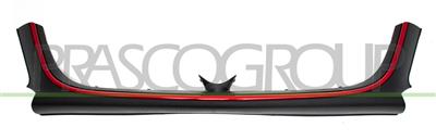 FRONT BUMPER MOLDING-CENTRE-BLACK-TEXTURED FINISH-WITH RED PROFILE