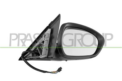 DOOR MIRROR RIGHT-ELECTRIC-PRIMED-HEATED-WITH SENSOR-WITH LAMP-CONVEX-8 PINS