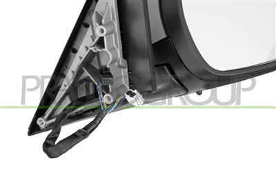 DOOR MIRROR RIGHT-ELECTRIC-PRIMED-HEATED-WITH SENSOR-WITH LAMP-FOLDABLE-BLIS-CONVEX-14 PINS
