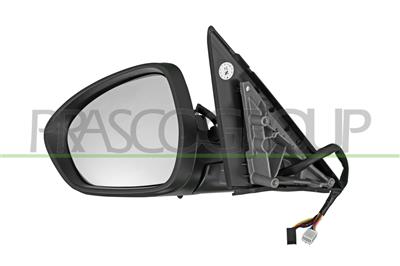 DOOR MIRROR LEFT-ELECTRIC-PRIMED-HEATED-FOLDABLE-WITH LAMP-WITH MEMORY-CONVEX-12 PINS