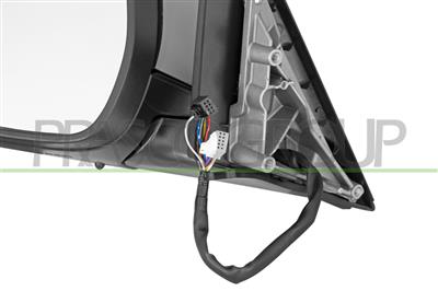 DOOR MIRROR LEFT-ELECTRIC-PRIMED-HEATED-FOLDABLE-WITH LAMP-WITH MEMORY-CONVEX-12 PINS