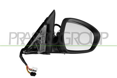 DOOR MIRROR RIGHT-ELECTRIC-PRIMED-HEATED-WITH SENSOR-FOLDABLE-WITH MEMORY-WITH LAMP-BLIS-CONVEX-18 PINS