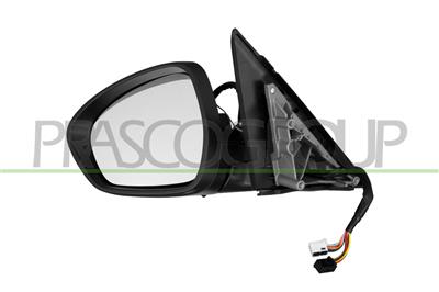 DOOR MIRROR LEFT-ELECTRIC-PRIMED-HEATED-FOLDABLE-WITH MEMORY-WITH LAMP-BLIS-CONVEX-16 PINS