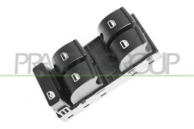 FRONT DOOR LEFT WINDOW REGULATOR PUSH-BUTTON PANEL-BLACK-4 SWITCHES-10 PINS