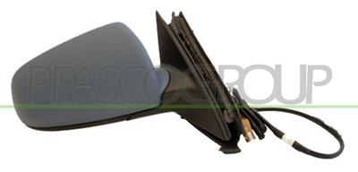 DOOR MIRROR RIGHT-ELECTRIC-HEATED-PRIMED-WITH LAMP-CONVEX-CHROME MOD. > 12/09-6 PINS