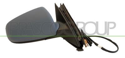 DOOR MIRROR RIGHT-ELECTRIC-PRIMED-HEATED-FOLDABLE-WITH LAMP-WITH MEMORY-ASPHERICAL-14 PINS