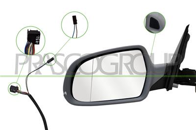 RETROVISORE SINISTRO-ELETTRICO-CON PRIMER-TERMICO-CHIUDIBILE-CON FANALE-CON MEMORIA-CON BLIS-ASFERICO-16 PINS