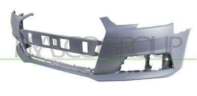 FRONT BUMPER-PRIMED-WITH TOW HOOK COVER-WITH CUTTING MARKS FOR PDC, PARK ASSIST AND HEADLAMP WASHERS