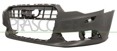 FRONT BUMPER-PRIMED-WITH HEADLAMP WASHER HOLES-WITH TOW HOOK COVER-WITH CUTTING MARKS FOR PDC