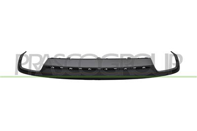 REAR BUMPER SPOILER-BLACK-TEXTURED FINISH-WITH DOUBLE HOLE FOR EXHAUST