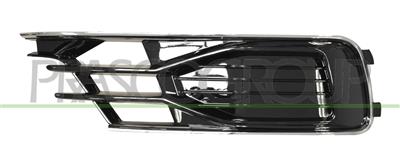 BUMPER GRILLE RIGHT-BLACK-GLOSSY-WITH CHROME FRAME