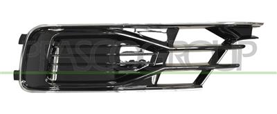 GRILLE GAUCHE NOIRE BRILLANTE DE PARE-CHOCS-AVEC CADRE CHROME'