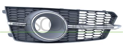 GRILLE GAUCHE NOIRE DE PARE-CHOCS-AVEC SIEGES ANTIBROUILLARD-AVEC CADRE ET MOULURE CHROMEE MOD. S-LINE