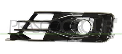 GRILLE GAUCHE NOIRE BRILLANT DE PARE-CHOCS-AVEC SIEGE ANTIBROUILLARD-AVEC CADRE CHROME'