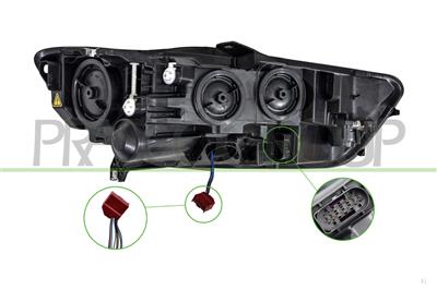 HEADLAMP LEFT-D5S/H7-ELECTRIC-WITH MOTOR-WITH STATIC CORNERING LAMP-WITH DAY RUNNING LIGHT-LED-HELLA TYPE