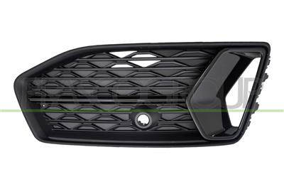 GRILLE GAUCHE DE PARE-CHOCS-AVANT-NOIRE-STRUCTUREE-AVEC MOULURE NOIRE-BRILLANTE MOD. SPORT 