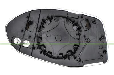MIRROR GLASS BASE RIGHT-HEATED-CONVEX-CHROME