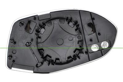 MIRROR GLASS BASE LEFT-ASPHERICAL-HEATED-CHROME