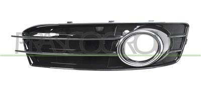 BUMPER GRILLE RIGHT-BLACK-GLOSSY-WITH FOG LAMP HOLE-WITH CHROME FRAME MOD. S-LINE