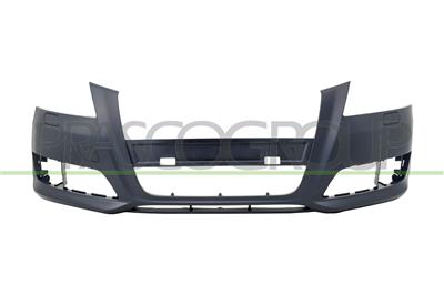 FRONT BUMPER-PRIMED-WITH HEADLAMP WASHER HOLES-WITH CUTTING MARKS FOR SENSORS+PARK ASSIST