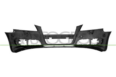FRONT BUMPER-PRIMED-WITH HEADLAMP WASHER HOLES-WITH CUTTING MARKS FOR SENSORS+PARK ASSIST